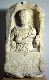 Spain. Roman funerary monument to Fabia Cellaria. 2nd centur Spain. Roman funerary monument to Fabia Cellaria. 2nd centur