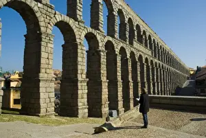 SPAIN. Segovia. Roman aqueduct. Roman art. Early