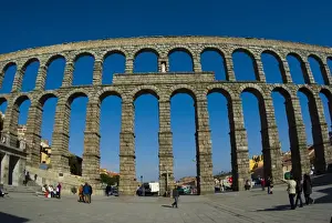 SPAIN. Segovia. Roman aqueduct. Roman art. Early