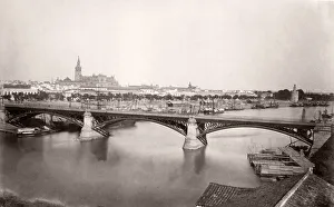 Spain Seville from Triana over the Guadalquivir river Spain Seville from Triana over the Guadalquivir river