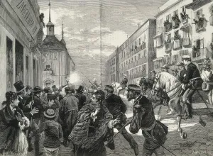 Terrorist Prints: Spain. Terrorist attack against Alfonso XII by
