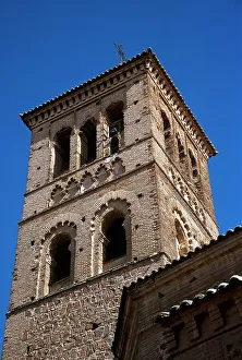 Masonry Prints: Spain, Toledo. Church of San Roman. The Mudejar tower