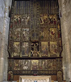 1487 Prints: Spain. Tudela. Cathedral. Altarpiece of Assumption (1487-1494