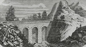 Aqueduct Collection: Spain, Valencia province. Pena Cortada Aqueduct. Near Chelva