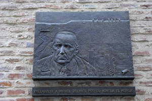 Castilla Gallery: SPAIN. Valladolid. Plaque in the Church of Santiago