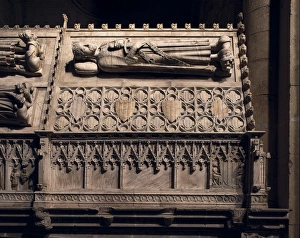 Jaume Collection: SPAIN. Vimbod�Monastery of Poblet. Sepulchre