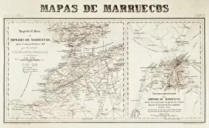 Donostia Collection: Spain. War of Africa (1859-1860). Maps of Morocco
