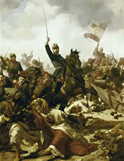 Spain. War of Africa. Juan Prim in the battle