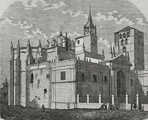 Romanesque Collection: Spain, Zamora. Cathedral. Illustration by Letre