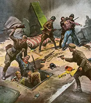 Nationalists Prints: Spanish Catch Sewers Events Spain Civil War December