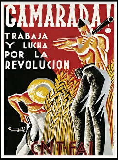 Anarchist Collection: Spanish Civil War (1936-1939). Camarada! Trabaja