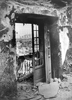 Spanish Civil War (1936-1939). Destroyed house