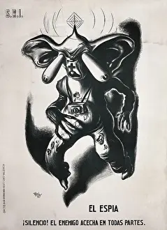 Silence Prints: Spanish Civil War (1936-1939). El Espia. Silencio!