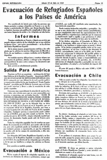 Argentina Collection: Spanish Civil War (1936-1939). Evacuacion de