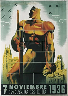 Lithographies Collection: Spanish Civil War (1936-1939). Madrid 7 de noviembre