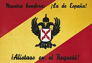 Spanish Civil War (1936-1939). Nuetra bandera