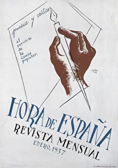 Nacional Collection: Spanish Civil War (1936-1939). Poster of Hora