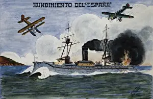 Espa Prints: Spanish Civil War (1936-1939). Sinking of