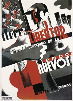 Policies Collection: Spanish Civil War Advertising Poster Of The Anarchist