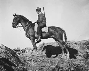 Aragonese Prints: Spanish Civil War. Communication soldier of