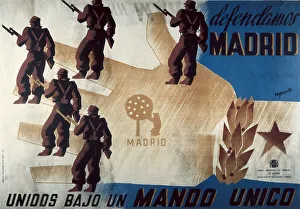 Defended Prints: Spanish Civil War. Defendamos Madrid unidos