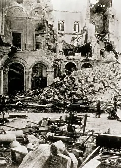 Spanish Civil War, interior of Alcazar of Toledo