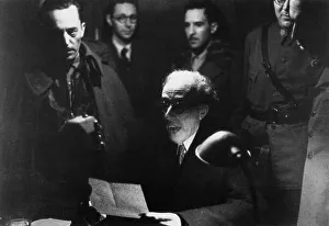 Institutional Collection: Spanish Civil War. Julian Besteiro announcing