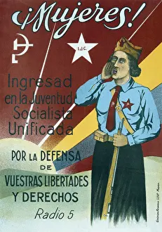 Republican Prints: Spanish Civil War. Mujeres, ingresad en la Juventud