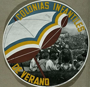 Nacional Collection: Spanish Civil War. Poster advertising children