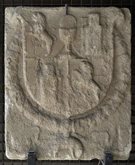 1607 Prints: Spanish coat of arms with the arms of the Kingdom of Galicia