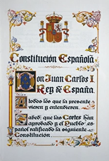 Histoa63 As Collection: Spanish Constitution promulgated by Juan Carlos