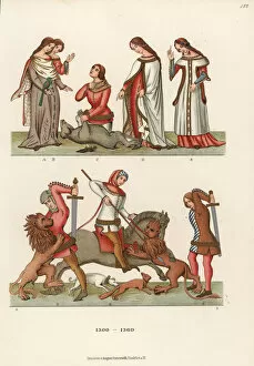 Spanish costumes from the 14th century