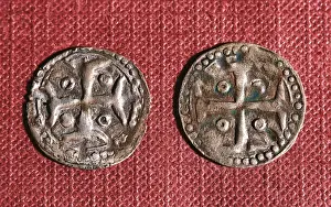 Spanish dinero and obol. 13th century