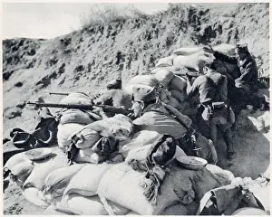 Guarding Prints: Spanish Foreign Legion Troops near Madrid; Spanish Civil War
