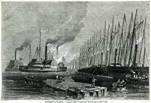 Waits Collection: Spanish Gunboats at New York Harbour