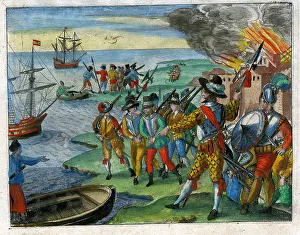 Mexico Collection: Spanish Invading Mexico