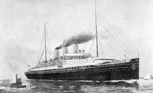 19 Century Prints: Spanish Navy. The auxiliary cruiser Rapido