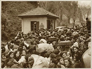 Barcelona Collection: Spanish Republican Refugees heading for the French Border, 1