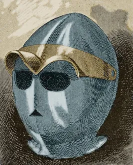 Combat Collection: Spanish sallet. Engraving. Museo Militar, 1883