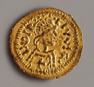 Minted Prints: Spanish-Visigothic triente (gold coin) minted in Seville wit
