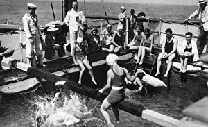 Oct15 Prints: Spar boxing contest on board the R. M. S. P. Atlantis