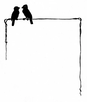 Images Dated 28th October 2011: Two sparrows perched at the top of the first page