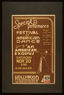 Exodus Prints: Special performance festival of American dance featuring An