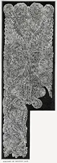 Sample Prints: A specimen of Honiton lace - illustration accompanying an article on the decline of the lace making industry in Devon