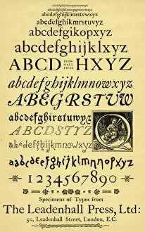 Images Dated 5th January 2017: Specimens of type, Leadenhall Press, London