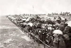 Spectators British Army march-past, India, 1880 s