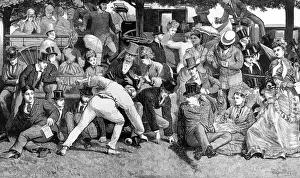 Harrow Prints: Spectators at the Eton vs. Harrow Cricket Match, 1872