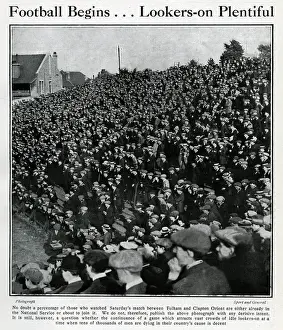 Fans Prints: Spectators at Fulham v Clapton Orient football match