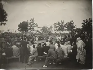 Spectators at Scout Park, Ghana, West Africa