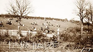 Spectators at Torquay Races, early 1900s